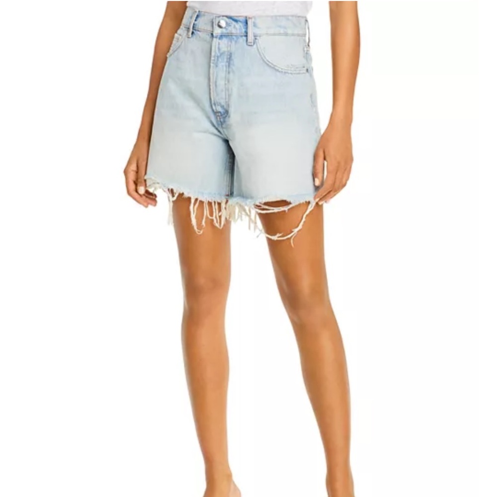 Anine Bing Light Wash Denim Jean Shorts
